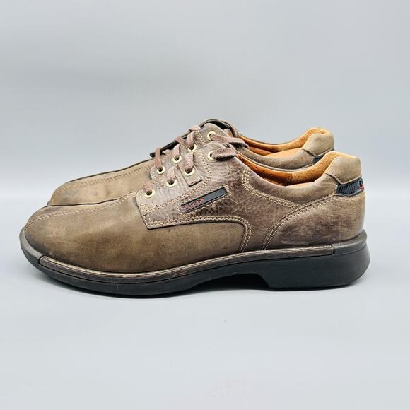 Ecco Shoes Mens 10.5 Brown Leather Light Shock Point Casual Lace Up Walking main image 8